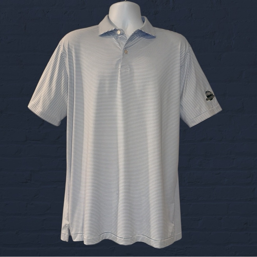 Peter Millar Crown Crafted Golf Polo L Teton Pines Country Club Wyoming - Picture 3 of 13